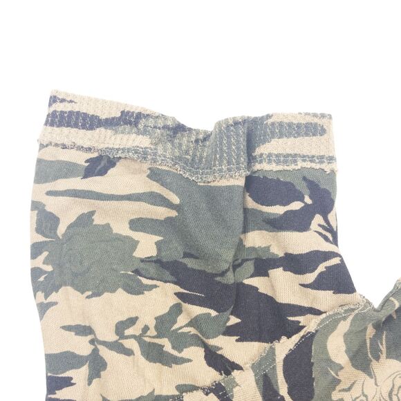 Free People We The Free You And Me Tee Medium Army Floral Camo Oversized Top - Picture 3 of 7